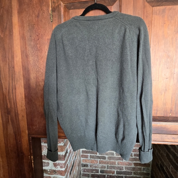 Gleneagles Made in Scotland Green V-Neck Sweater - 100% Lambswool - Medium - Picture 6 of 11